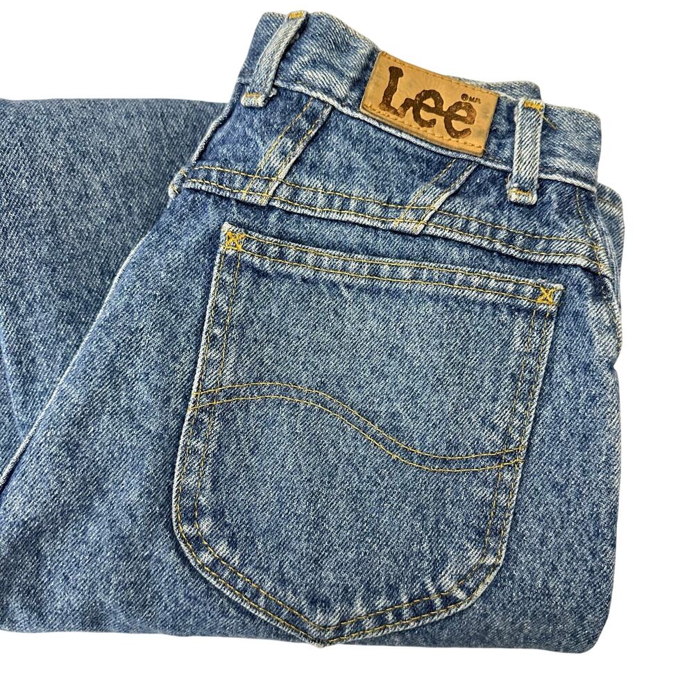 Vintage 90s LEE Tapered Mom Jeans 26x30 ACTUAL Relaxed Western Yoke USA Made